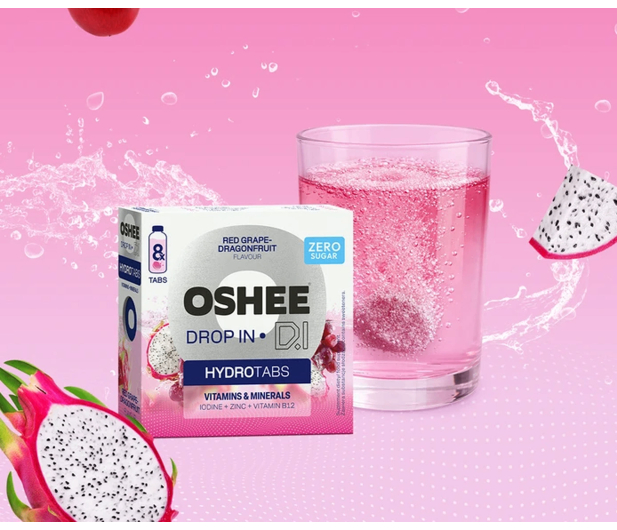 OSHEE Tabletki musujące DROP IN Hydrotabs Vitamin Water winogrono- - 1546745 - zdjęcie 2